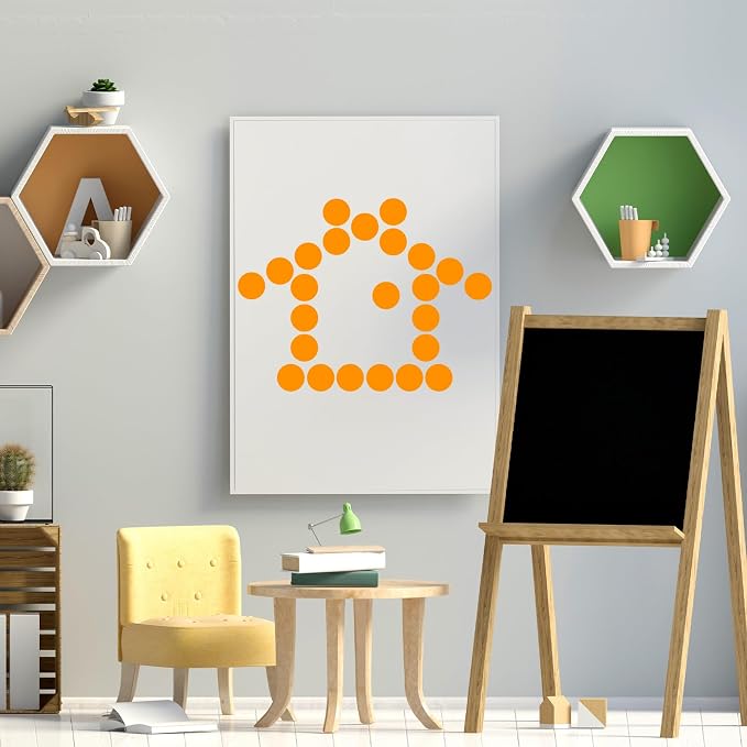 1400 PCS Orange Circle Dot Stickers 3/4" Round Coding Label | Used for manual labor in kindergartens, garage yard price sales, organizing activity color groups,marking spice bottles