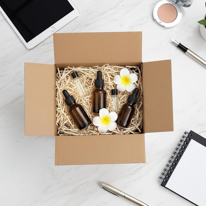 Small Shipping Boxes 8x6x6 Set of 6 | White Corrugated Cardboard, Box for Packaging Small Business Mailing Moving Gifts Wrap, Easy Assemble