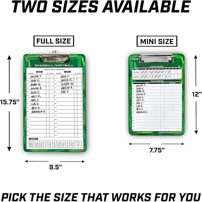 GoSports Premium Dry Erase Coaches Clipboards – Basketball, Baseball, Football, Soccer, Hockey, Volleyball, Lacrosse