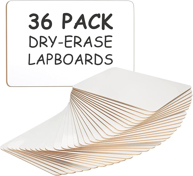 Shemira 36Pack White Board Dry Erase Boards, Double-Sided Small White Board | 12"x 9" dry erase boards for Students Teachers, Mini Whiteboard Set for Home Office Classroom School Supplies