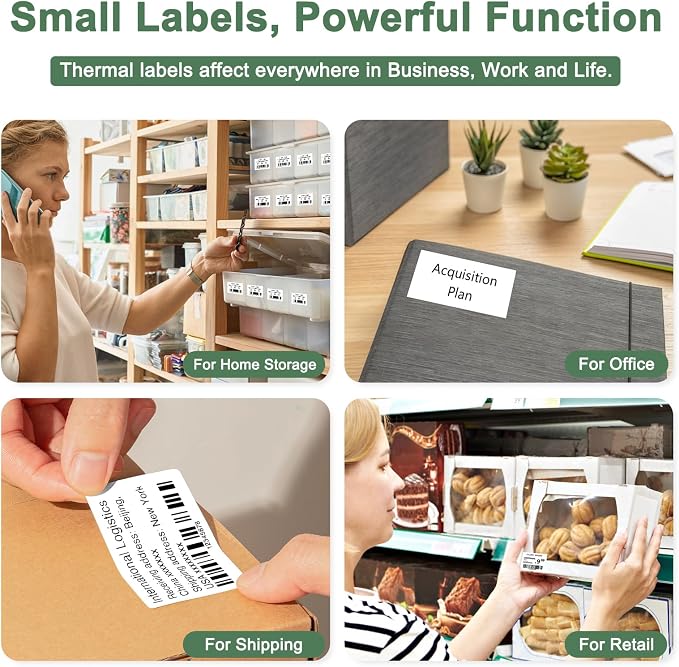 CLABEL Thermal Label Maker Machine: 2 Inch Portable Bluetooth Label Printer 221B Mini Wireless Barcode Printer Compatible with iOS & Android for Small Business Home Office Organization (Green)