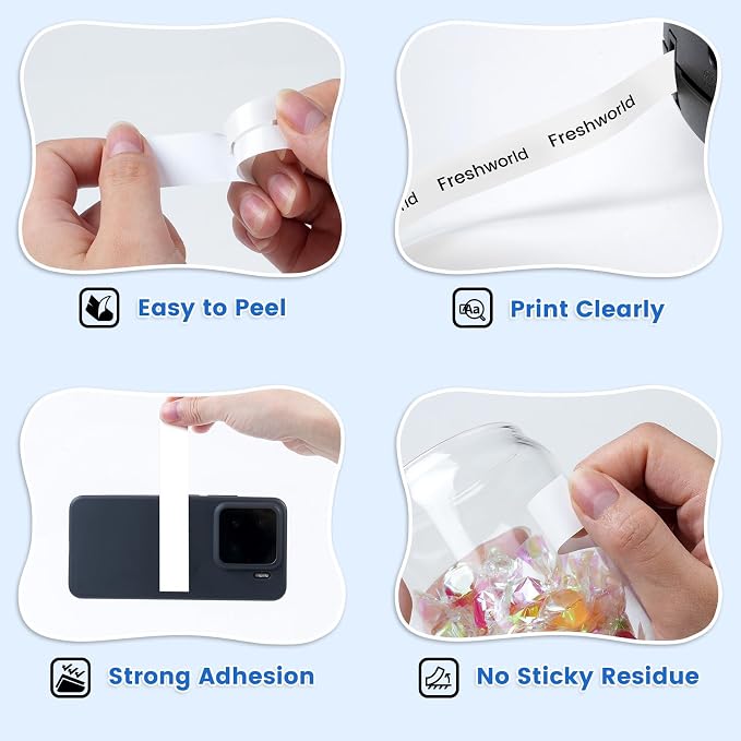 5-Pack Replace for Dymo Label Maker Refills D1 3/4 Inch x 23 Ft White 45803 | Durable Weatherproof Compatible with Dymo D1 Label Tape Cartridges 19mm x 7m for LabelManager360D 420P 500TS 640CB PnP 450Duo