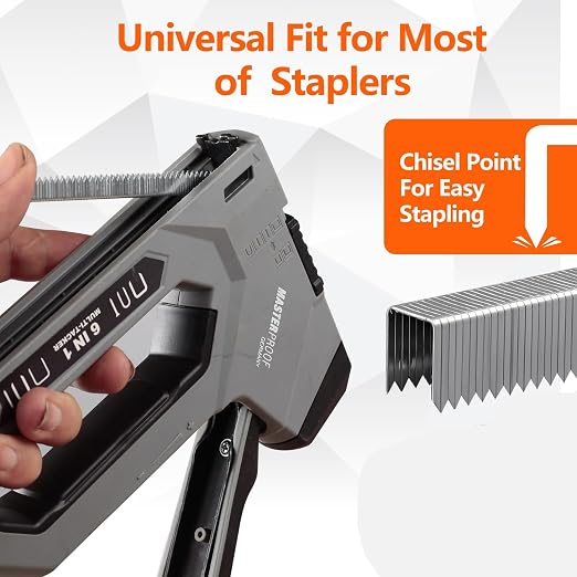 5/16 Inch Length Heavy Duty T50 Staples 1890-Count Galvanized | 3/8" Crown 20 Gauge Beveled Chiseled Pointed Galvanized Staples fit Pneumatic Electric Manual T50 Stapler Gun