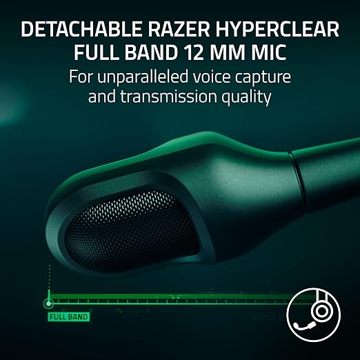 Razer BlackShark V3 Pro Wireless ANC Gaming Headset for PS5: Full Band Mic - 50mm Drivers - 2.4 GHz, Bluetooth, 3.5mm - Works with PC, Mac, Nintendo Switch, Smartphone - Long Battery Life - White