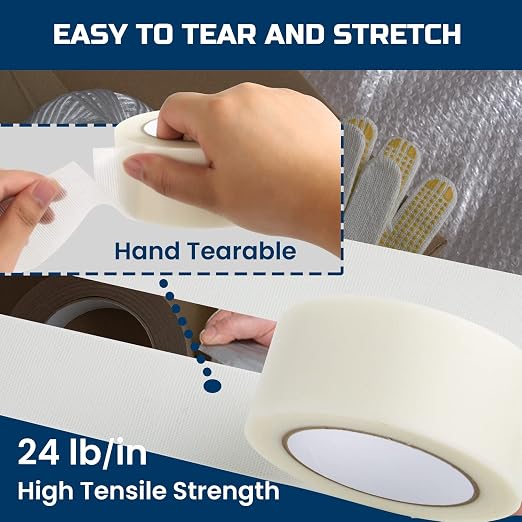 Lichamp Clear Duct Tapes Heavy Duty, Waterproof No Residue Clear Duct Tape for Packaging Taping Sealing Repairing Tying, Thick & Wide Tape for DIY or Commercial Use, 2 inches x 25 Yards | Waterproof, No Residue, for Packaging Sealing Repairing Tying DI...