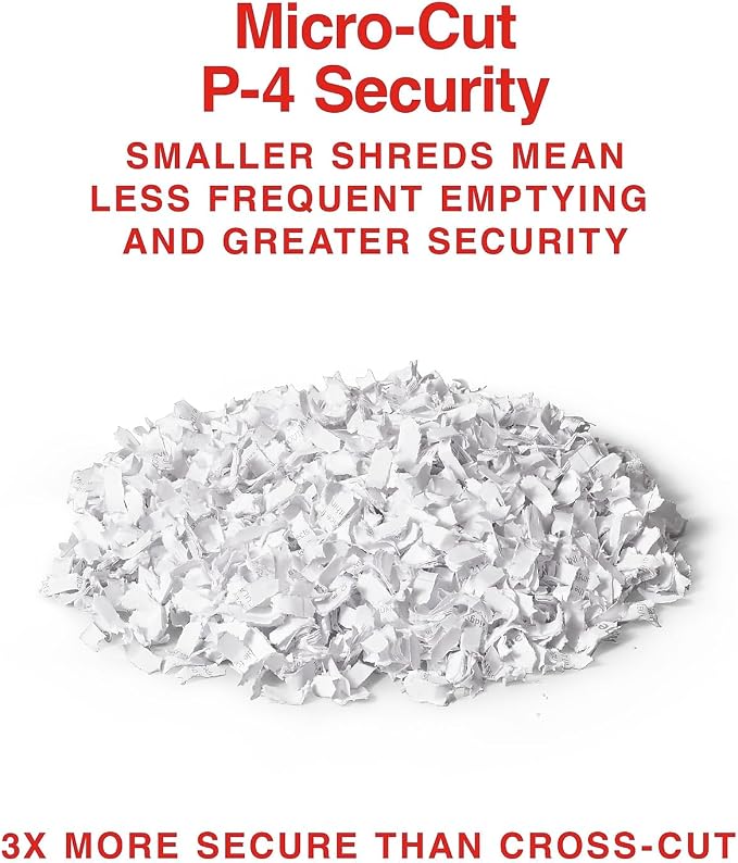 Staples 150-Sheet Micro-Cut Paper Shredder, Autofeed, Anti-Jam, Black | 7.4-gallon pull-out bin for home or office shredding of bulk documents.