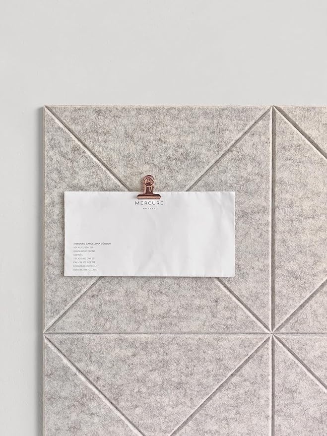 Cork Board 24 x36 Alternative - 6 Pack Felt Wall Tiles with Safe Removable Adhesive Tabs, Cork Boards for Walls Cork Board for Home Office Pin Board Tack Board - Barista