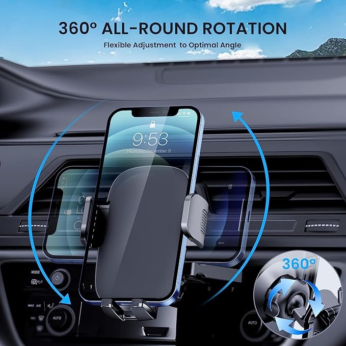 Phone Mount for Car Phone Holder Mount Upgraded Metal CD Slot Phone Holder Car Cell Phone Holder Thick Cases Friendly iPhone Holder for Car Mount for CD Player Fit for All iPhone Smartphone