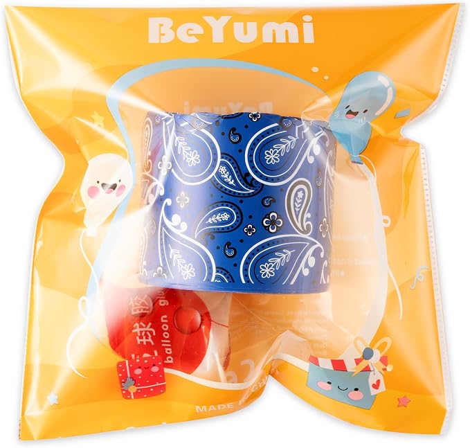 BeYumi Cowboy Bandana Border Trim - 65ft Back to School Western Themed Blue Bandana Scalloped Rolled Border Trim Wild West Themed Bulletin Board Set Classroom Office Chalkboard Wall Party Decoration