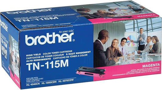 Brother TN-115M DCP-9040 9042 9045 HL-4040 4050 4070 MFC-9440 9450 9840 Toner Cartridge (Magenta) in Retail Packaging