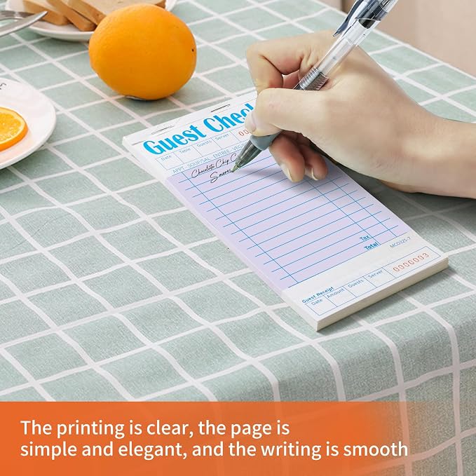 ZPARIK 48 Pack Guest Checks Books for Servers Server Note Pads, Purple | 48 Pack Guest Checks with 50 Sheets Per Book, Multiple Colors, Waitress Notepad for Restaurants, Perfect for Servers