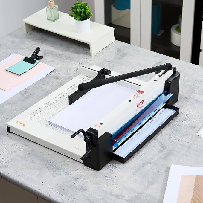 VEVOR Industrial Paper Cutter A3 Heavy Duty Paper Cutter 17 Inch Paper Cutter Heavy Duty 500 Sheets Paper with Clear Cutting Guide for Offices, Schools, Businesses and Printing Shops