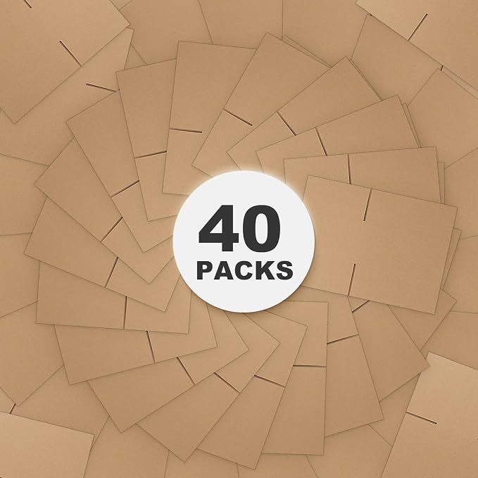 CRUGLA 40 Packs 6x4x4 Shipping Boxes Corrugated Cardboard Boxes Mailers Shipping Box for Packaging Small Business