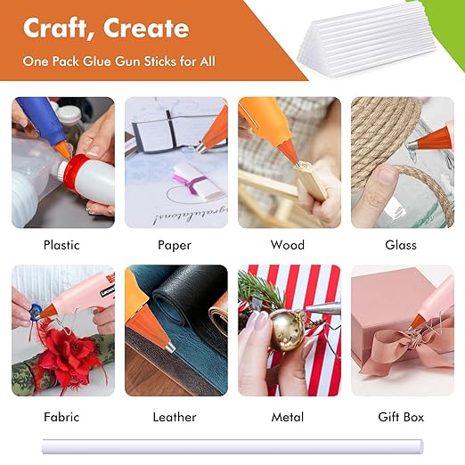 50 Pcs Clear Mini Glue Sticks 0.27” x 4” Long Hot Melt Adhesive Glue Sticks Multipurpose for DIY Art Craft Sealing Repair Festival Decor Sticky Projects
