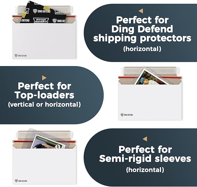 510-Pack Card Shipping Envelopes - 7 x 4.35 Inches Trading Cards Self-Adhesive Mailers, Perfect Fit for Semi-Rigid Sleeves, Toploaders & Ding Defend Protectors - Hobby Mailing Supplies