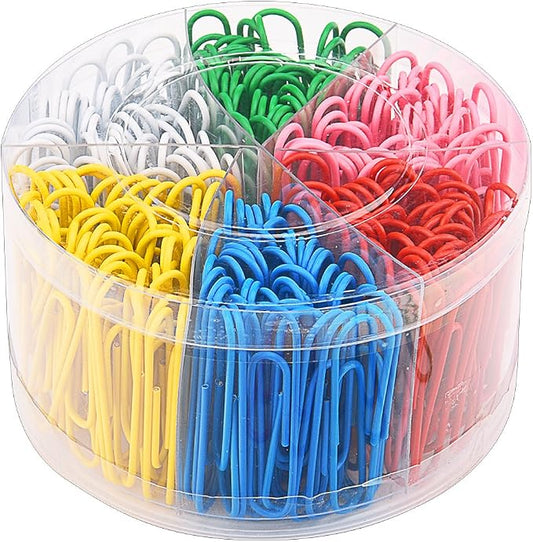 Sunmns 300 Pieces Large Colorful Paper Clips, 2 Inch