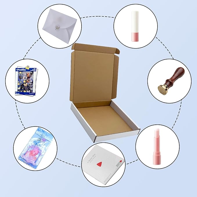 7x7x1 inch White Shipping Boxes 50 Pack, Small Corrugated Cardboard Mailer Boxes Bulk for Packaging Business Mailing Gift，Mini Mailer Boxes for Packaging Supplies Business Present