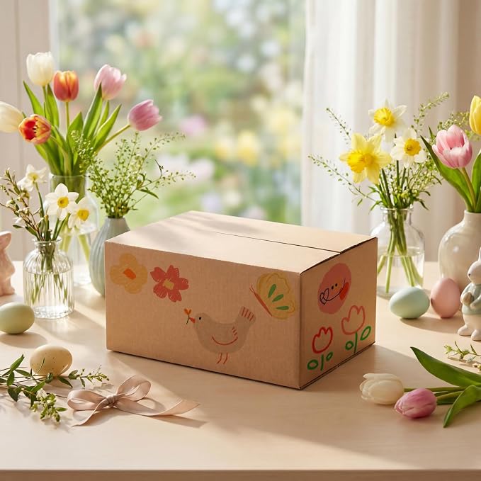30-Pack Shipping Boxes 8x6x4 Inches, Brown | Corrugated Cardboard Box for Business Packing, Shipping, and DIY, Easy to Fold and Assemble