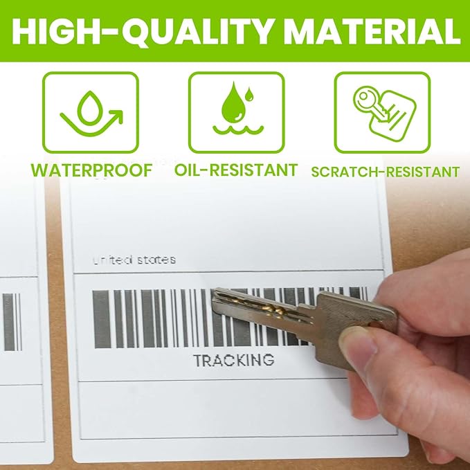 ADHES 4x6 Thermal Shipping Labels 500Fanfold – Top-coated, BPA/BPS Free, Strong Adhesive Thermal Label Printer Paper, 4x6 Shipping Labels for Mailing and Packaging