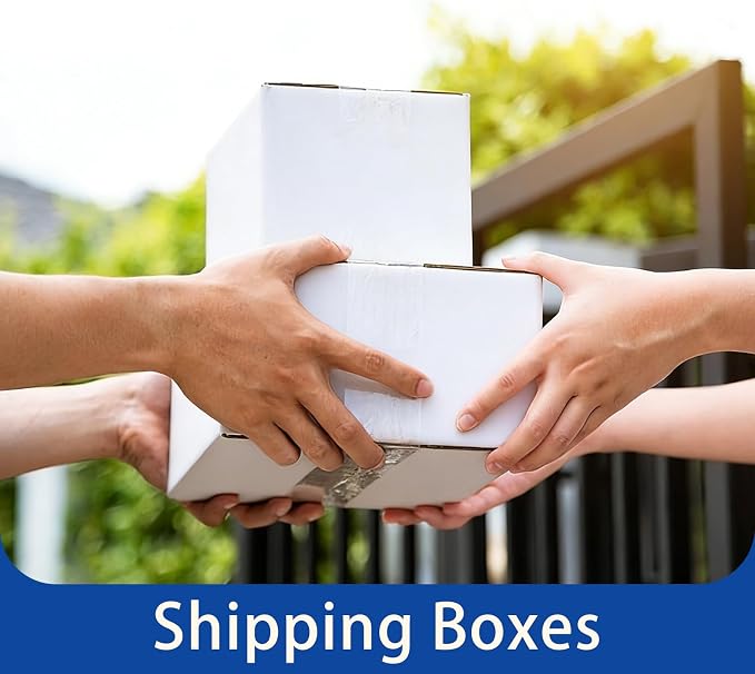 Mefleet 6x4x4" Small Shipping Boxes 100 Pack Corrugated Cardboard Box White | Bulk quantity, Packaging for Small Business, Mailer Packing Supplies