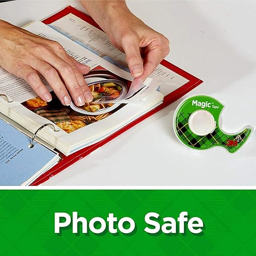 Magic Tape 6 Packs Clear Tape, Magic Tape with Dispensers, Invisible Tape 1/2 x 450 Inches, and a 8 Inch All Purpose Scissors (Gift Pack)