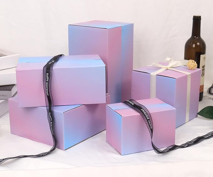 9x6x4 Medium Shipping Boxes, 30 Pack Purple Cardboard Mailer Box, Gift Boxes for Packaging Small Business