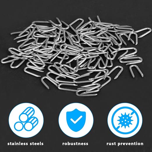 180 Pcs Wire Staples,Fence Staples,u Shaped Nails,Steel U Nails for Fencing | U Shaped Wire Nails, Galvanized Barbed Wire Fencing Staples,Fasteners for Wood Garden Barbed Chicken Wires Hardware