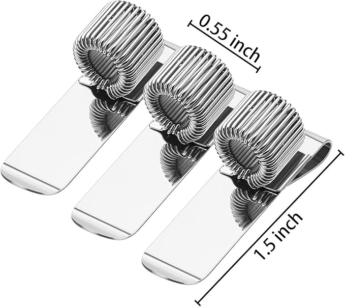 Outus 12 Pcs Pen Holders for Clipboard Metal Pen Clip Holder Attachment with Adjustable Spring Loops Organizer Manganese Steel Clip for Notebook and Home Office Pocket(Vertical Style,Silver)