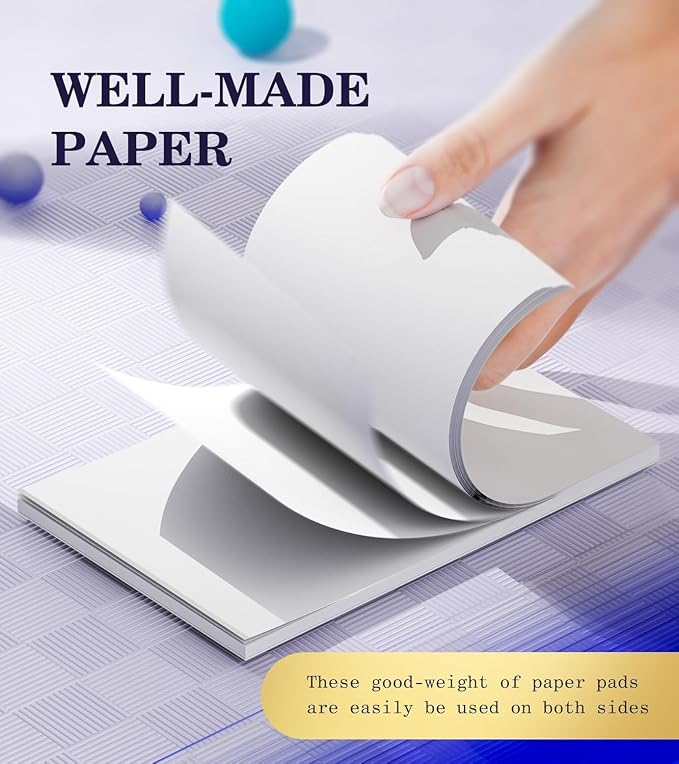 Small Note Pads 3x5 White Pocket Notepad, 24 Pack Server Note Pads 3x5 Mini | Memo Pads, Scratch Pads Small Writing Pads White Paper, 50 Sheets per Blank Pocket Notepads 3x5 Scratch Paper for Work/School
