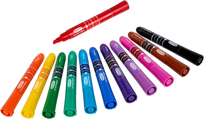 Crayola Take Note Dry Erase Markers for School (12ct) Teacher Classroom Supplies, Chisel Tip Whiteboard Markers, Must Haves