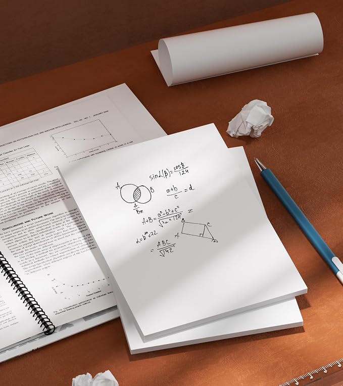 Notepads 4x6 - Blank Memo Pads - 50 Sheets per Notepad - Set of 6, Note Pad | Small Writing Pads White Paper - Server Memo & Scratch Note Pads 4x6 for Work, Mini Pocket Notepad for Office School Supplies