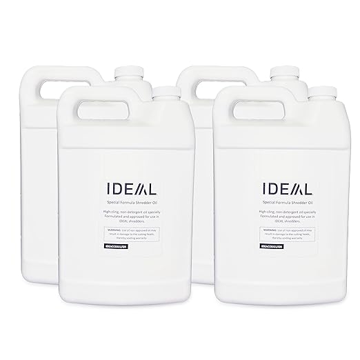 IDEAL Special High-Cling Lubricating Oil for ideal Shredders, Great for Any Automatic Oiler, Non-Toxic, Non-Detergent, Extend Life of Your Shredder (4 Bottles, 1 Gallon Each)