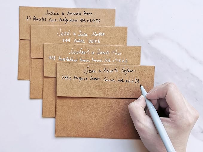 1000 Pcs A2 Invitation Envelopes in Kraft Brown Peel & Press Self Seal 4 3/8 x 5 3/4 Square Flap Envelopes RSVP Return Envelopes 100lb. for Announcement Mailing 4x5 Greeting Cards Photo 1/4 Fold Cards