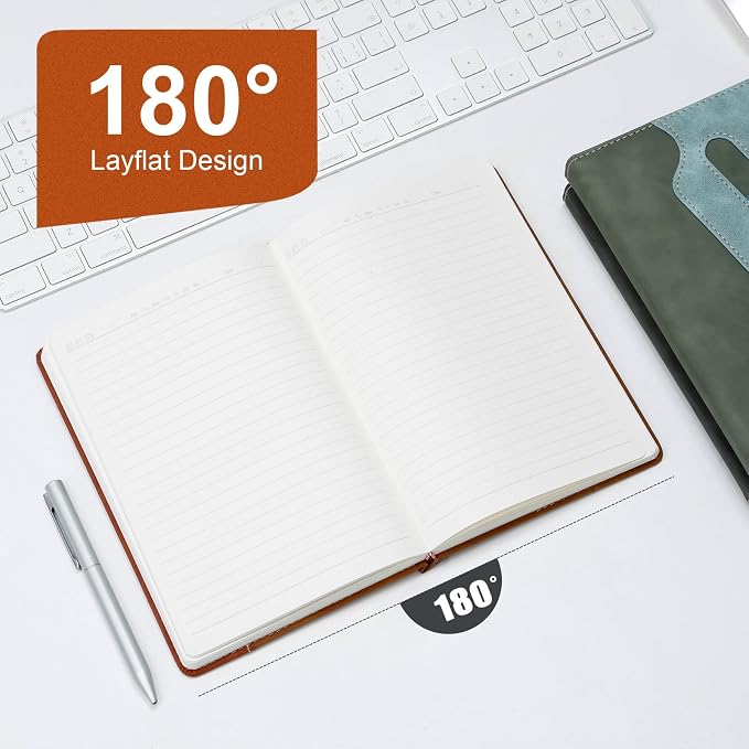 Comix Lined Journal Notebook, 304 Pages Thick Journal, 5.9" x 8.3" | Hardcover, College Ruled, Fits for Writing, Notes-Taking, Diary and Work, Brown