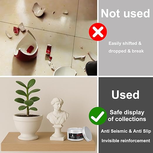 6.35 oz Exhibits Fixing Gel for Museum, Removable Clear Museum Paste Putty Wax, Reusable & No Residue, Fixed Collection Artifacts and Decorations to Prevent Vibration, Falling