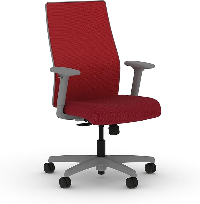 HON Ignition 2.0 Ergonomic Office Chair, Lumbar Support, Bullseye | Ergonomic office desk chair with lumbar support, adjustable arms, office decor, workstation comfort for focused productivity