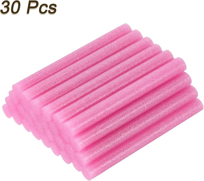 uxcell 30pcs Mini Hot Glue Gun Sticks 4-inch x 0.43-inch High Sticky Large Hot Glue Sticks for Glue Gun, Glitter Pink