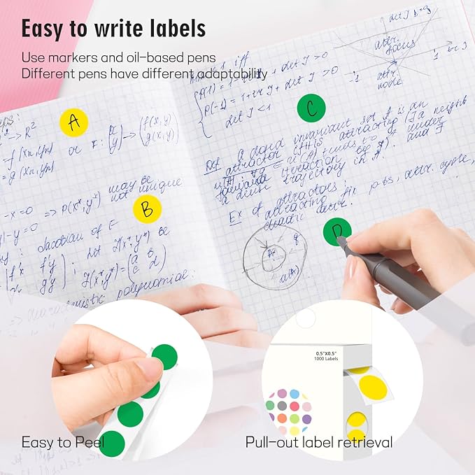 PARLAIM 1/2" Circle Dot Stickers 2 Rolls Pack 2000 Color Coded Labels for Home Commerce Business, Green + Yellow