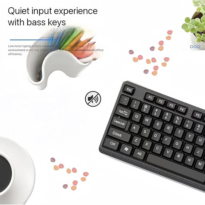 Guiheng 2 Pack Wired Computer Keyboard, Plug Play USB, Large Number Pad, LED Indicators,Ergonomic,Foldable Stands,Anti-Wear Letters Full Size Keyboard,for Windows Mac PC Laptop-Black