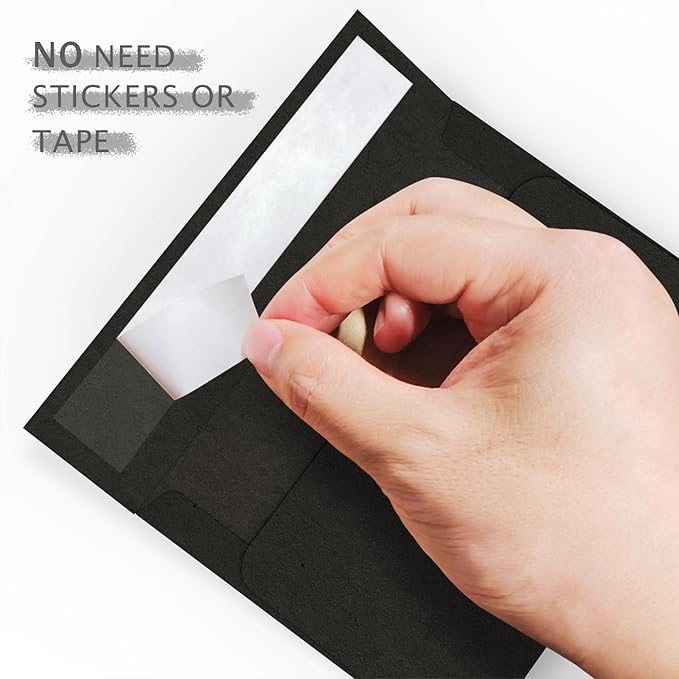 100 Pack A4 Black Envelopes 4x6 Self Seal, Goefun 120 GSM Printable 4.25 x 6.25 Black Invitation Envelopes for 4x6 Cards, Graduation, Wedding Invitations, Photos, Baby Shower, and Various Holidays