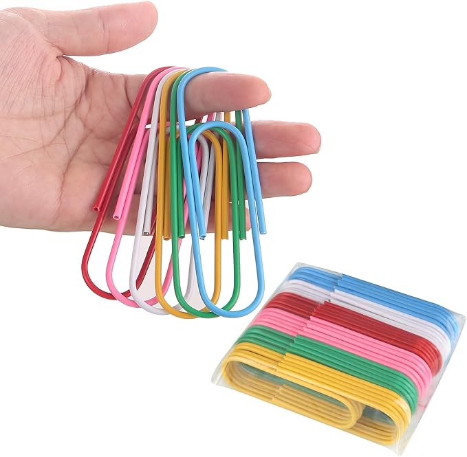 Jumbo Paper Clips,4 Inch Cute Paper Clips Large,30-Pack Paperclips for Paperwork Ideal for Home,School and Office Use,Colored Binder Clip