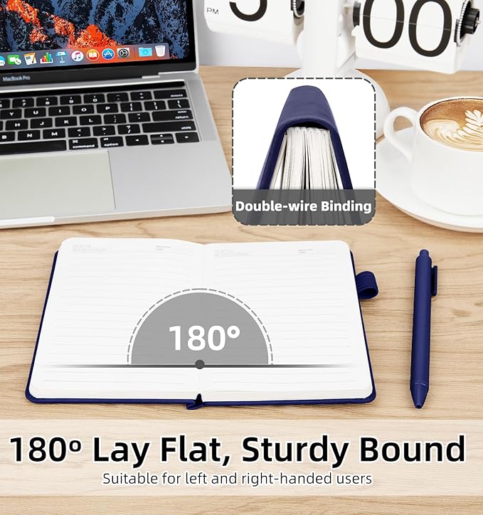 3 Pack Pocket Journaling Notebooks, A6 Small Notebook Total 360 Pages Journaling Notebooks For Note Taking Journals For Writing Mini Note Pads With Pen Holder 100 GSM Thick Paper( Brown,Blue,Black)