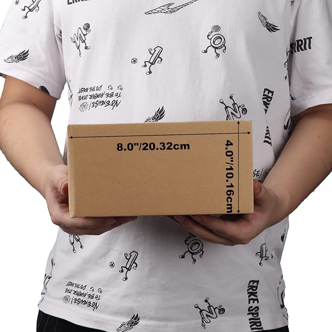 EdenseeLake 40 Pack 8x6x4 inches Shipping Boxes Small Cardboard Boxes for Packing, Moving, Mailing, Brown