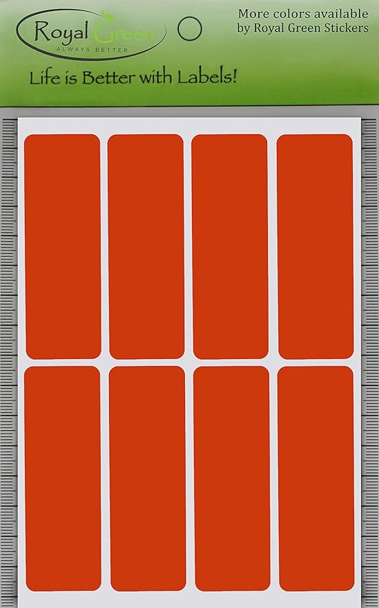 Royal Green Color Code Stickers for File Folders in Orange 3x1 inch - 800 Pack