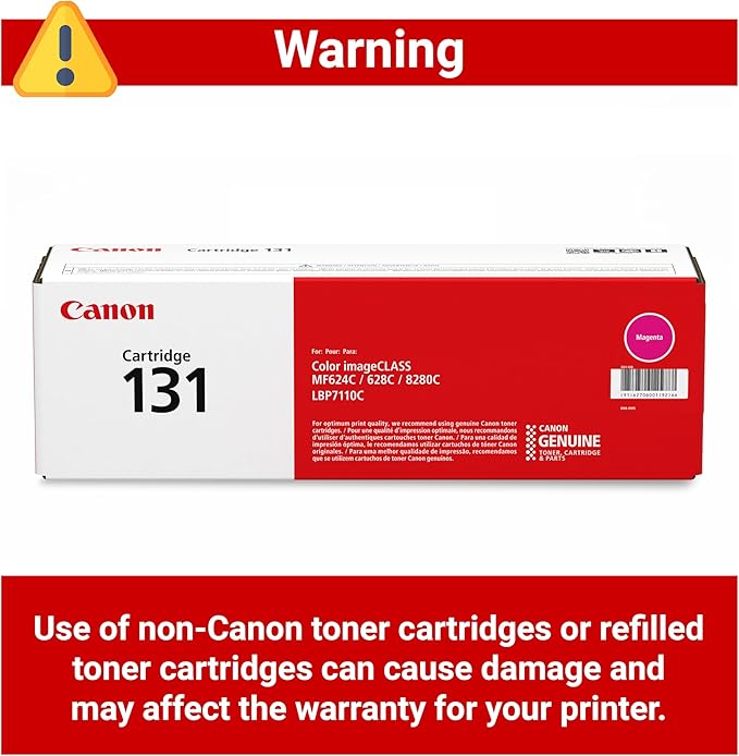 Canon Genuine 131 Magenta Toner Cartridge Compatible with MF620 Series, MF8280Cw, LBP7110Cw