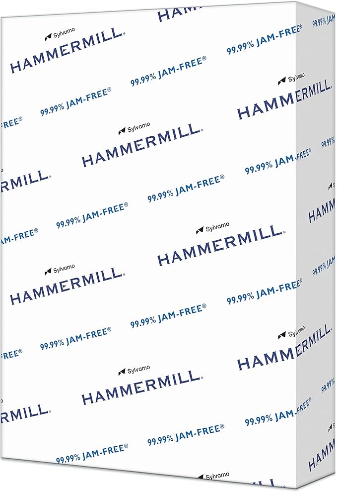 Hammermill A4 Paper, 20 lb Copy Paper (210mm x 297mm) - 1 Ream (500 Sheets) - 92 Bright, Made in the USA