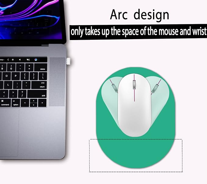 Small Mouse Pad, Portable, Waterproof and Non-Slip Rubber Bottom, Unisex, Wireless Mouse, Laptop Keyboard Tray, Office Travel Dark Green 5.5X7.5 Inch