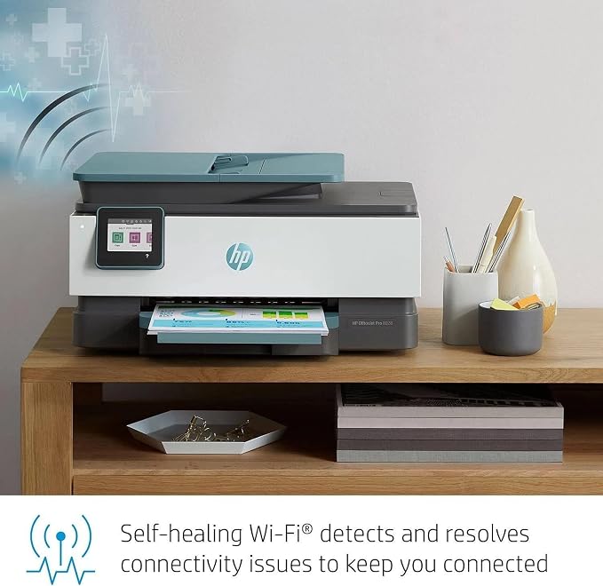 HP Officejet Pro 8028 All-in-One Printer Wireless Printer, Take control of Printing, Scanning, Copying, and Fax Jobs at Home and Office, Built-in Wifi via Mobile Device, Cloud-Based, 3UC64A (Renewed)