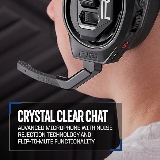 RIG 900 MAX HS Multi-Platform Dual Wireless Gaming Headset with Bluetooth Officially Licensed for PlayStation PS5, PS4 - Compatible with PC, Switch, Steam Deck, Android, iPhone - Charging Base