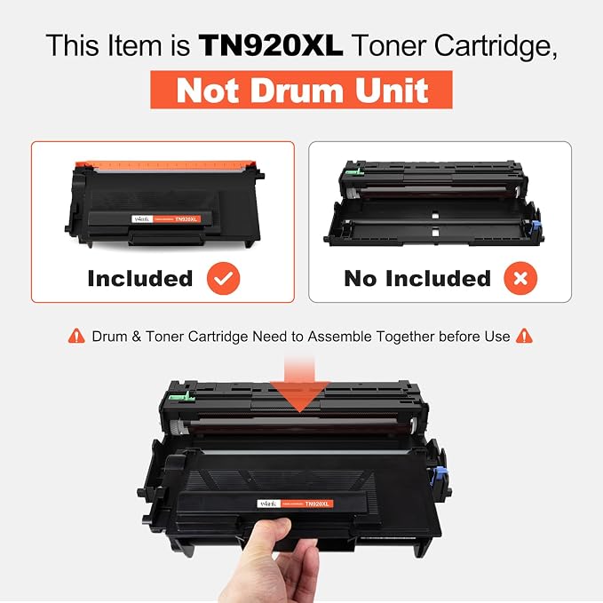 TN920XL 920XL Toner Compatible for Brother Printer HL-L6210DW Black 4 Pack | for Printer HL-L6210DW MFC-L5915DW HL-L5210DW MFC-L5710DW HL-L5210DN L5210DWT L6310DW L6210DWT MFC-L6810DW, Yield 6000 Pages